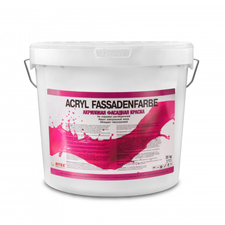 Краска фасадная BITEX  Acryl Fassadenfarbe матовая, база A, 20кг